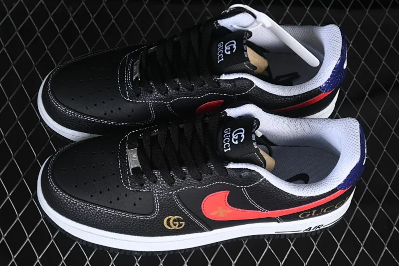All categories Nk Air Force 1 Air Force series Nk Air Force 1 Low Air Force low-top Nike Air Force 1'07 Low Gucci joint black and red hook Air Force 1 low-top casual sneakers AH8462-001